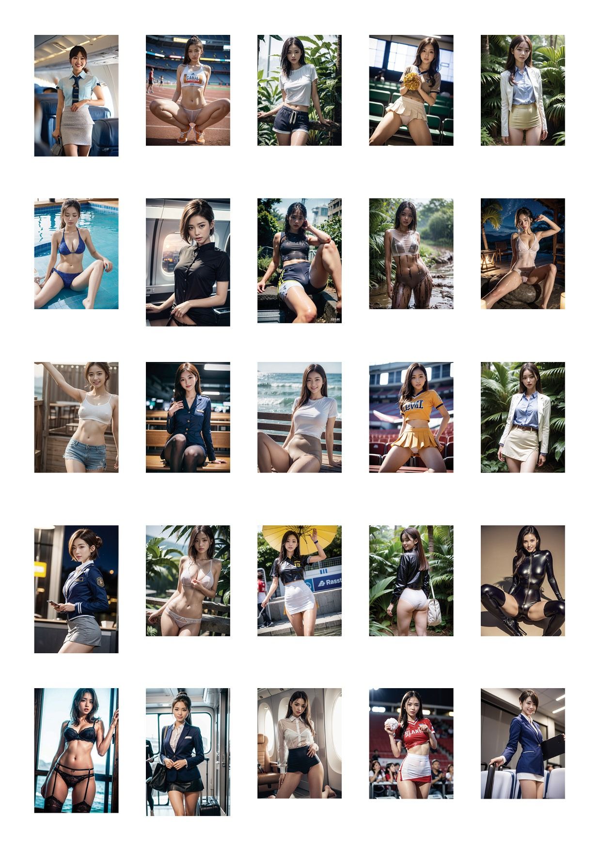 【透視→百景◎クローズド ＆ ネイキッド◎着衣と裸】AI sexy美女写真集 - サンプル画像 1