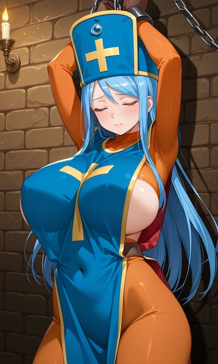 フェチコレVol.100 敗北して捕らえられ、拘束・十字架磔されて弄ばれる女僧侶（DQ3）【枚数250枚】 - サンプル画像 10