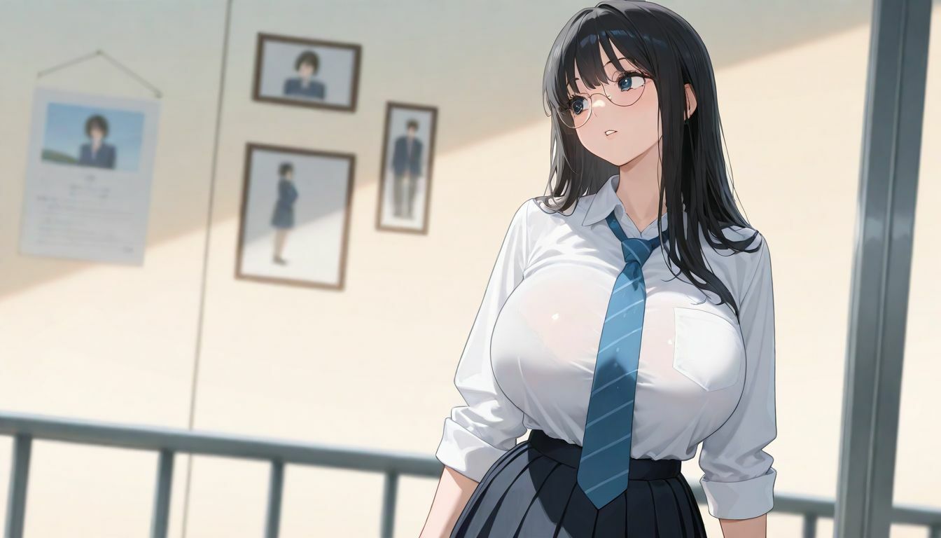 知的で爆乳なあの子を、居残り性活指導してみた - サンプル画像 1