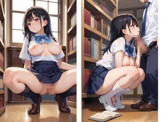 図書館で羞恥快楽堕ちする敏感娘 - サンプル画像 3