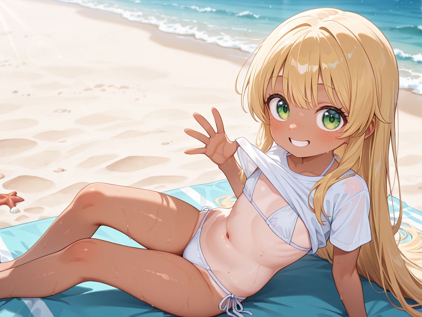 【高画質500枚】日向ぼっこ中の生意気ギャルを種付けした話 - サンプル画像 2