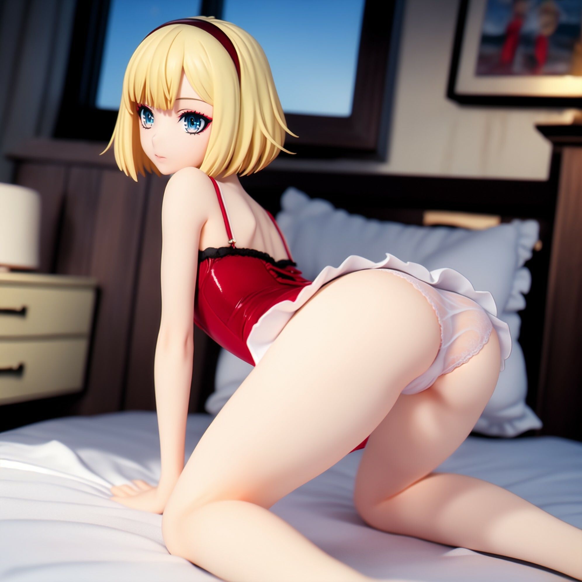 AIイラスト＆フィギュア風AIイラスト  コゼット・シュナイダー スリップ＆ベビードール イラストセット集 - サンプル画像 8