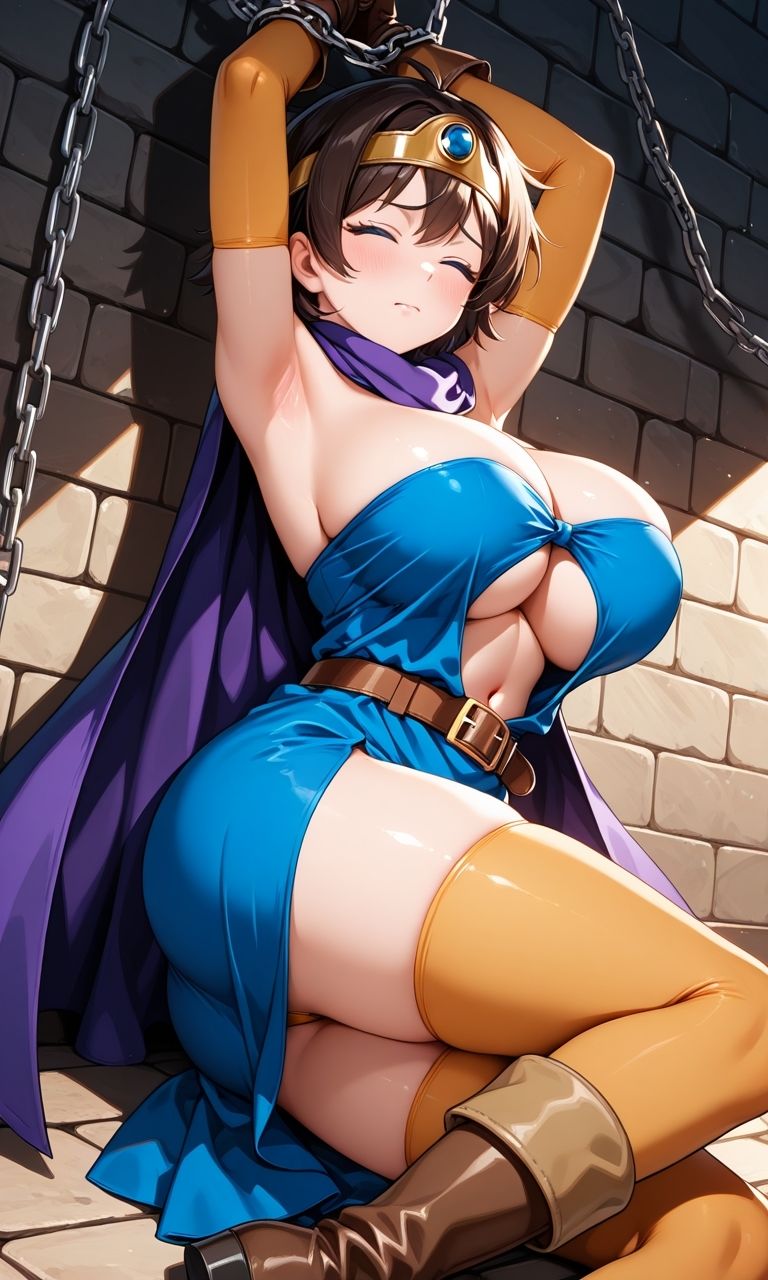 フェチコレ総集編 敗北して捕らえられ、拘束・十字架磔されて弄ばれる女勇者パーティー（勇者・戦士・賢者・僧侶）【総枚数1，000枚】 - サンプル画像 10