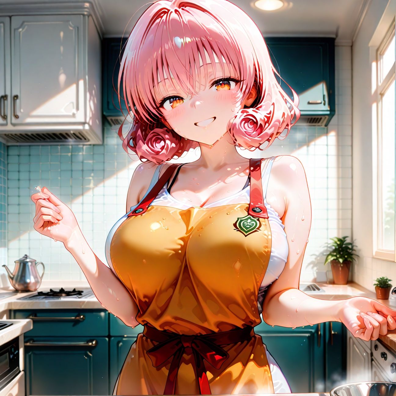 【Part1】裸エプロン新妻JKの誘惑 - サンプル画像 1