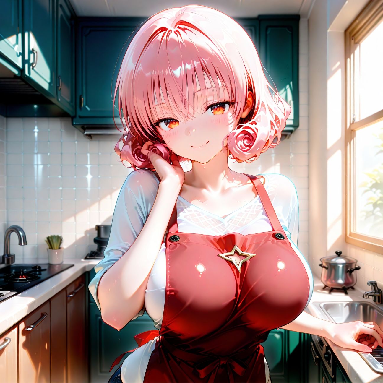 【Part3】裸エプロン新妻JKの誘惑 - サンプル画像 1