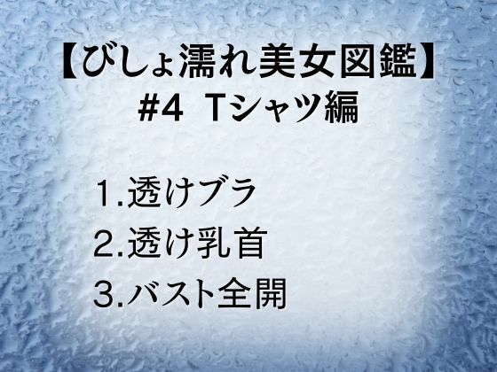 びしょ濡れ美女図鑑 ＃4 Tシャツ編 - サンプル画像 1