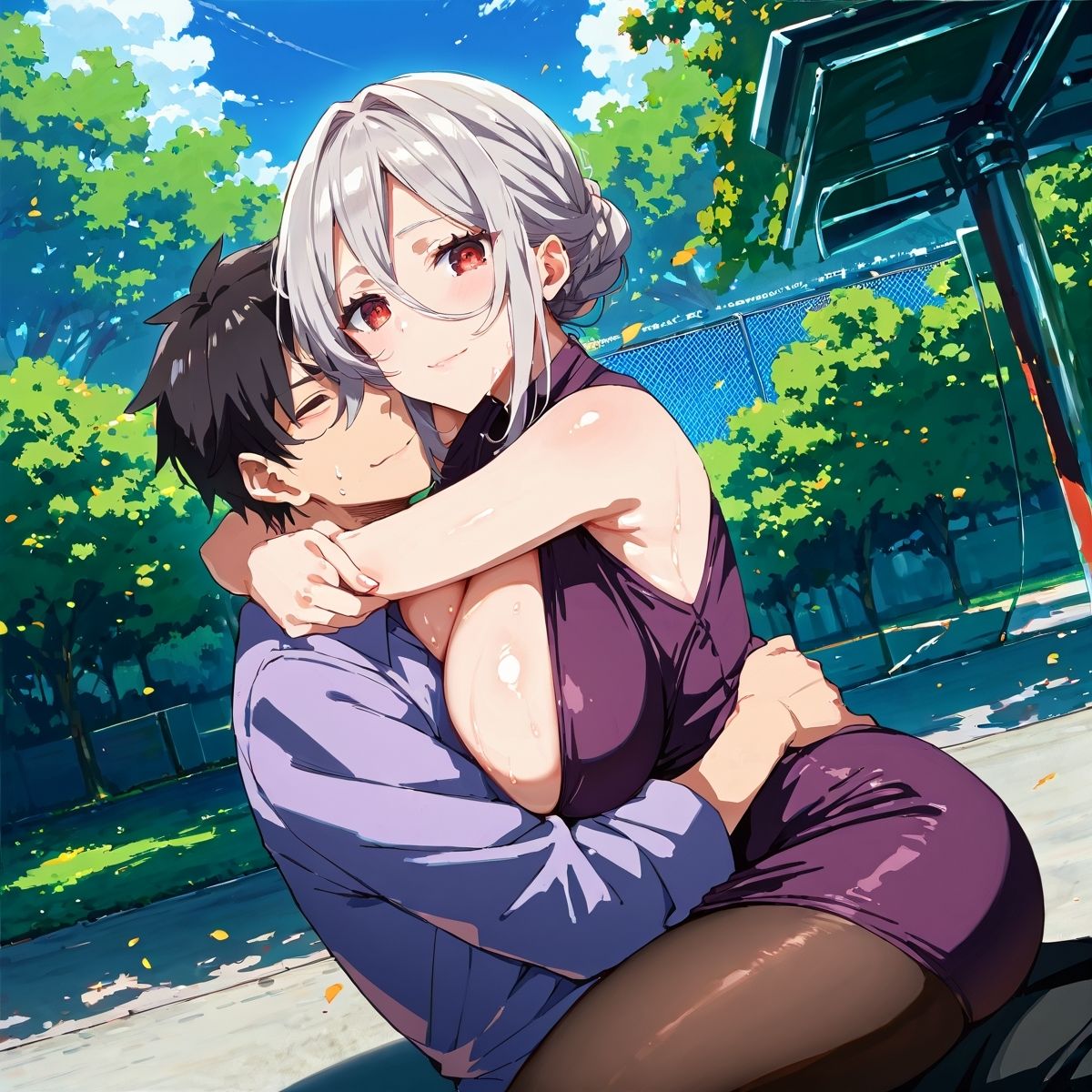巨乳OLにヒミツのサービス残業してもらった件。〜野外H編〜 Vol.5 - サンプル画像 4