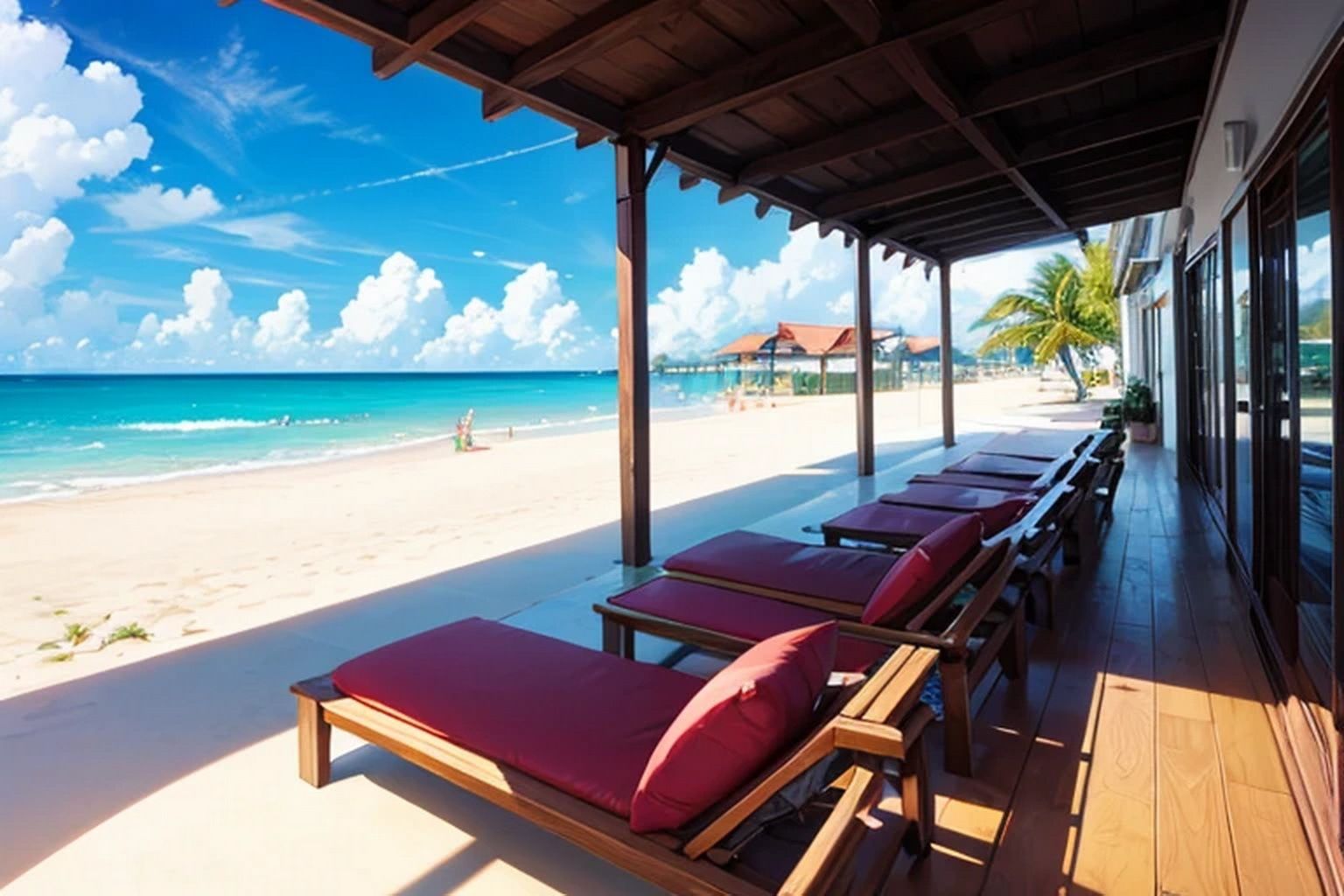 ビーチリゾート  背景素材 - サンプル画像 3