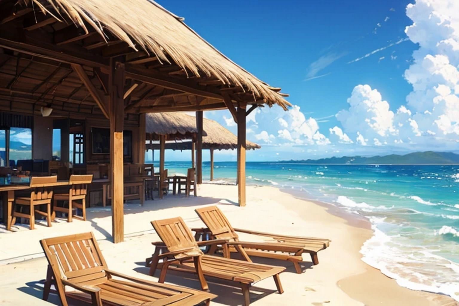 ビーチリゾート  背景素材 - サンプル画像 4