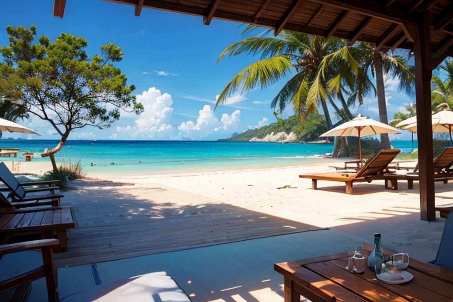 ビーチリゾート  背景素材 - サンプル画像 5