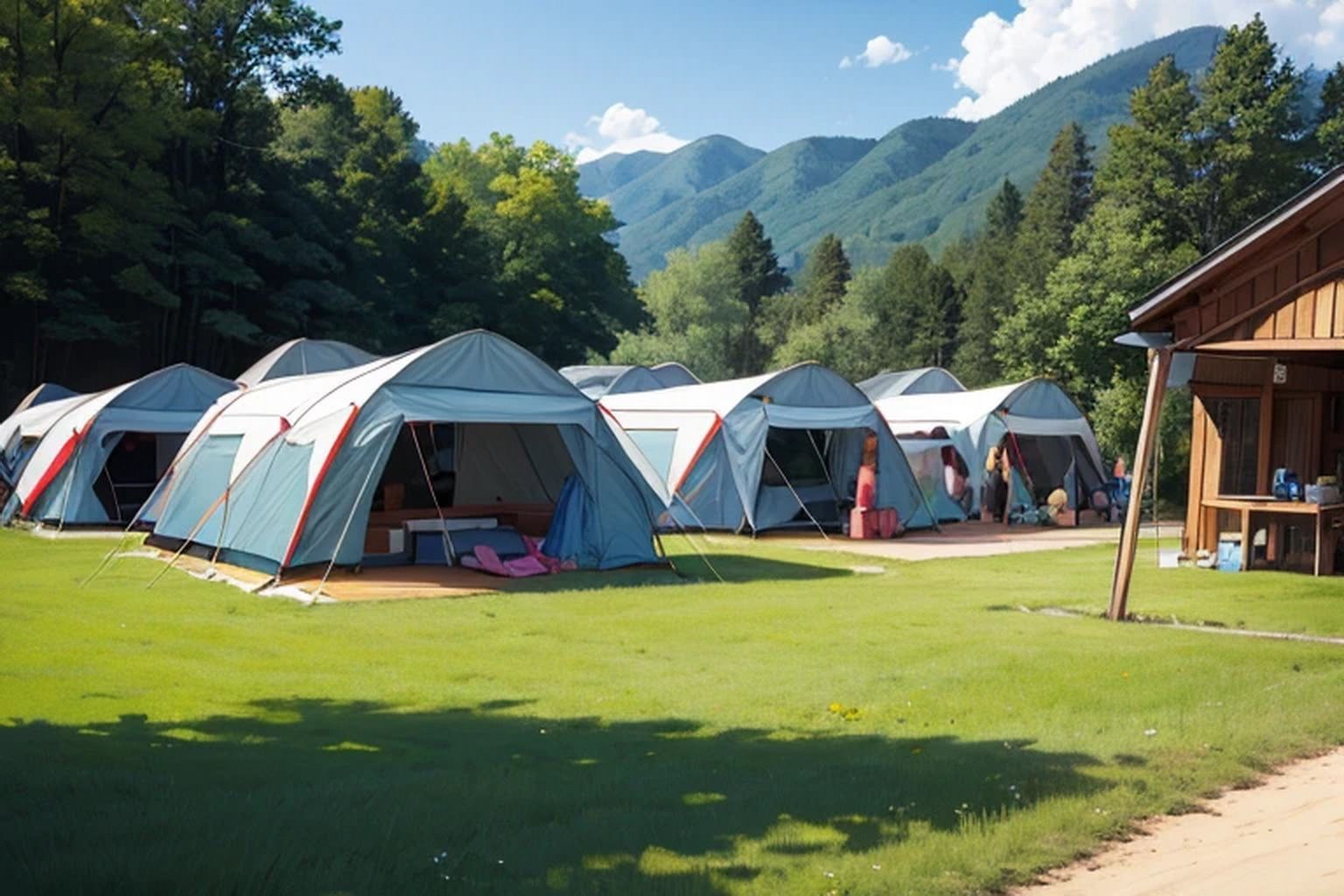 サマーキャンプ  背景素材 - サンプル画像 1