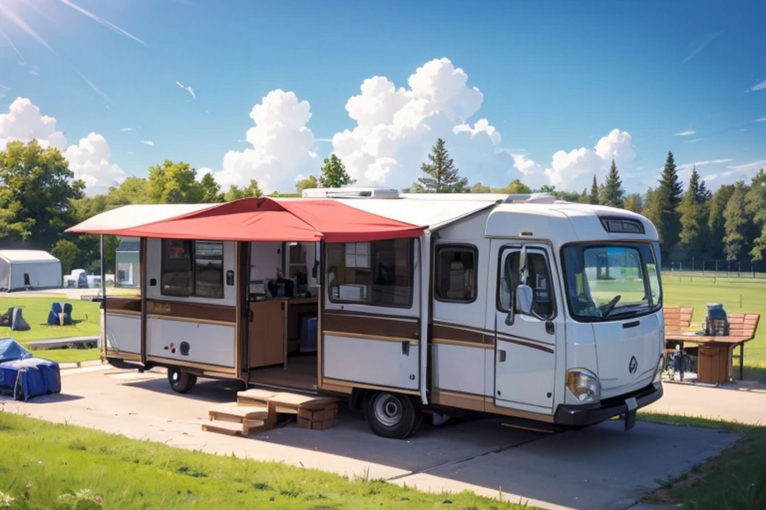 サマーキャンプ  背景素材 - サンプル画像 2