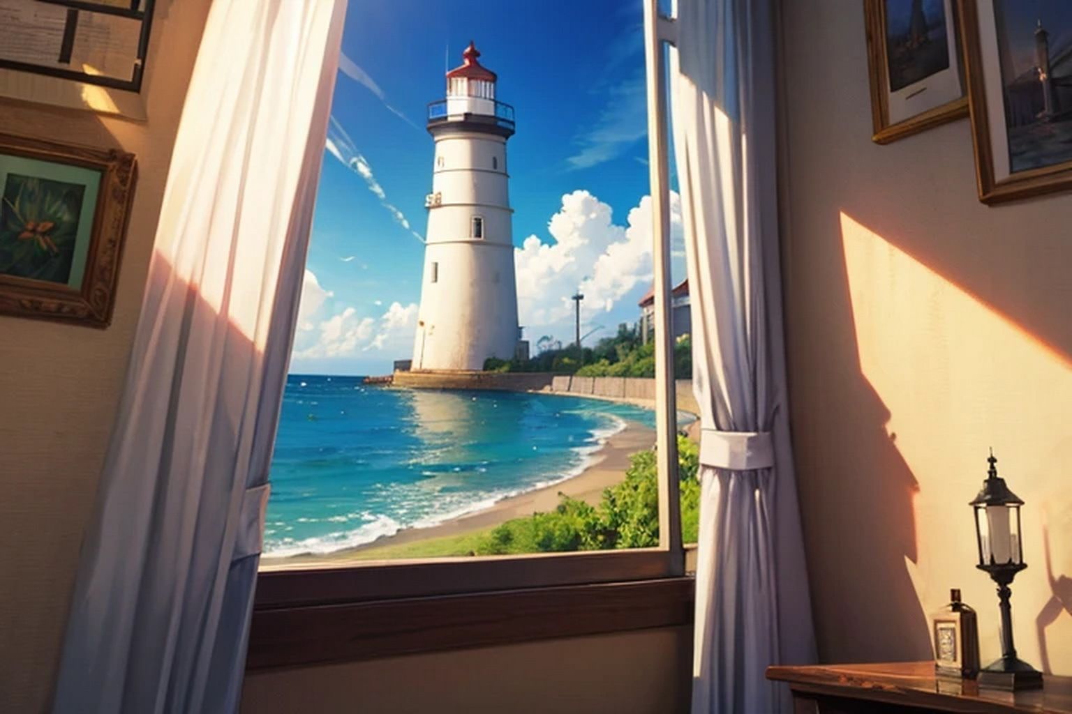 灯台  背景素材 - サンプル画像 1