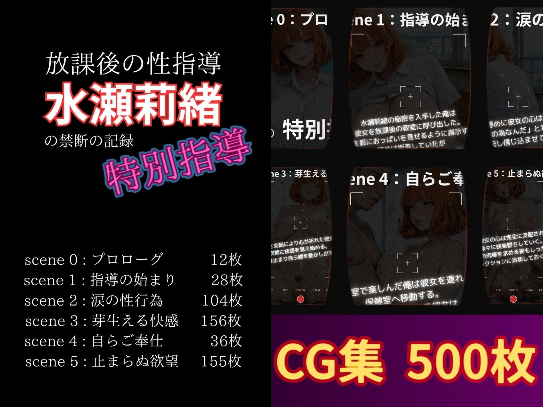 放課後の性指導 〜水瀬莉緒 の禁断の記録-ハメ撮り - サンプル画像 1