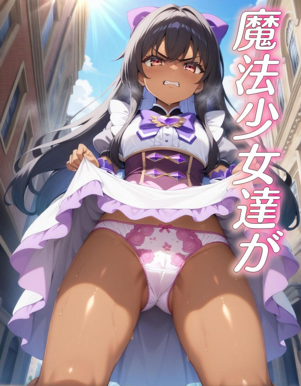 嫌な顔でパンツ見せてくる魔法少女 - サンプル画像 1