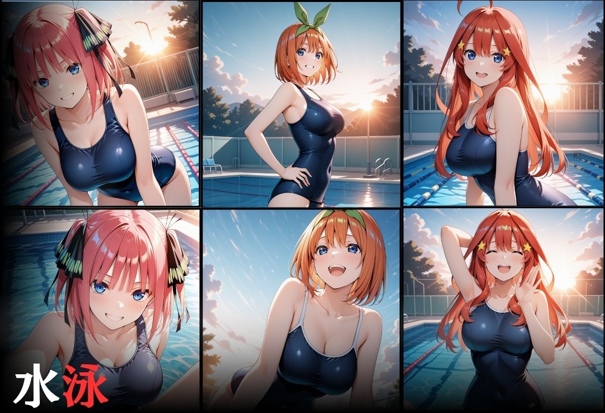 今日の授業は性教育  〜中○二乃・中○四葉・中○五月〜 - サンプル画像 8