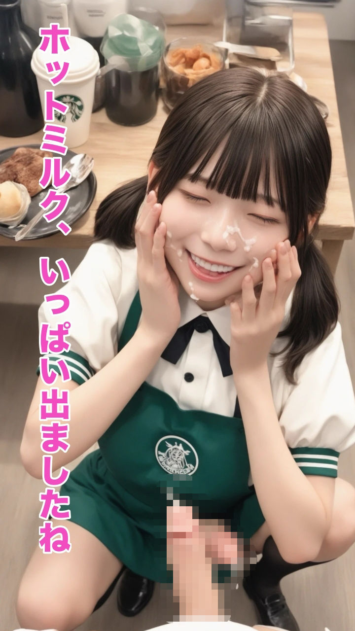 容器放尿  第二弾〈ふたなりカフェ店員さん〉 - サンプル画像 5