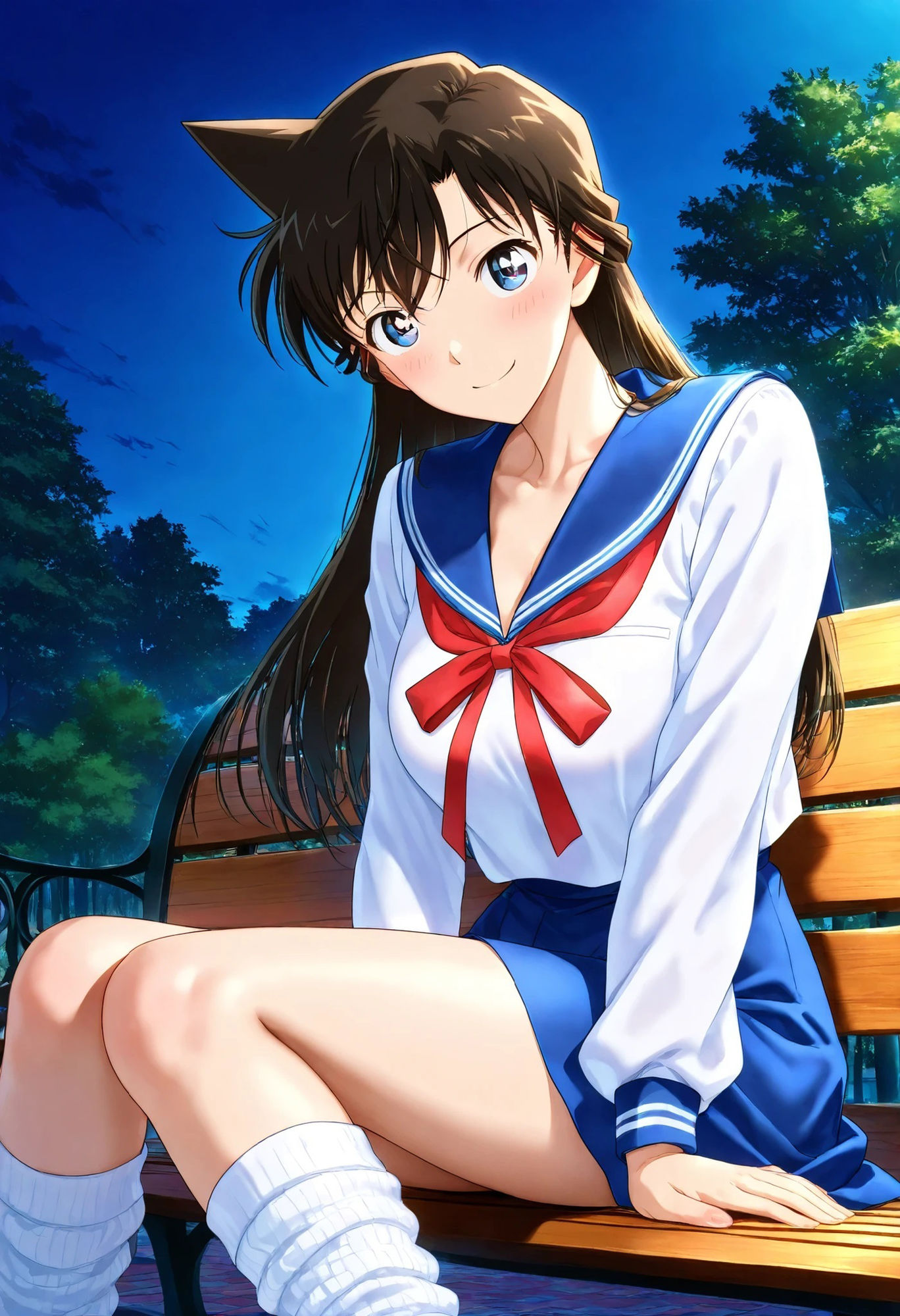 毛〇蘭  セーラー服とルーズソックスでえっち - サンプル画像 5