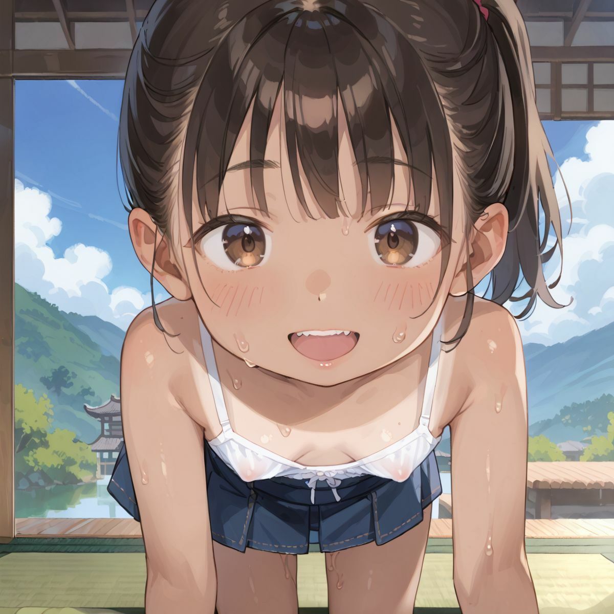 好奇心旺盛すぎるド田舎のこんがりちっぱい娘が食べ放題！02 - サンプル画像 1