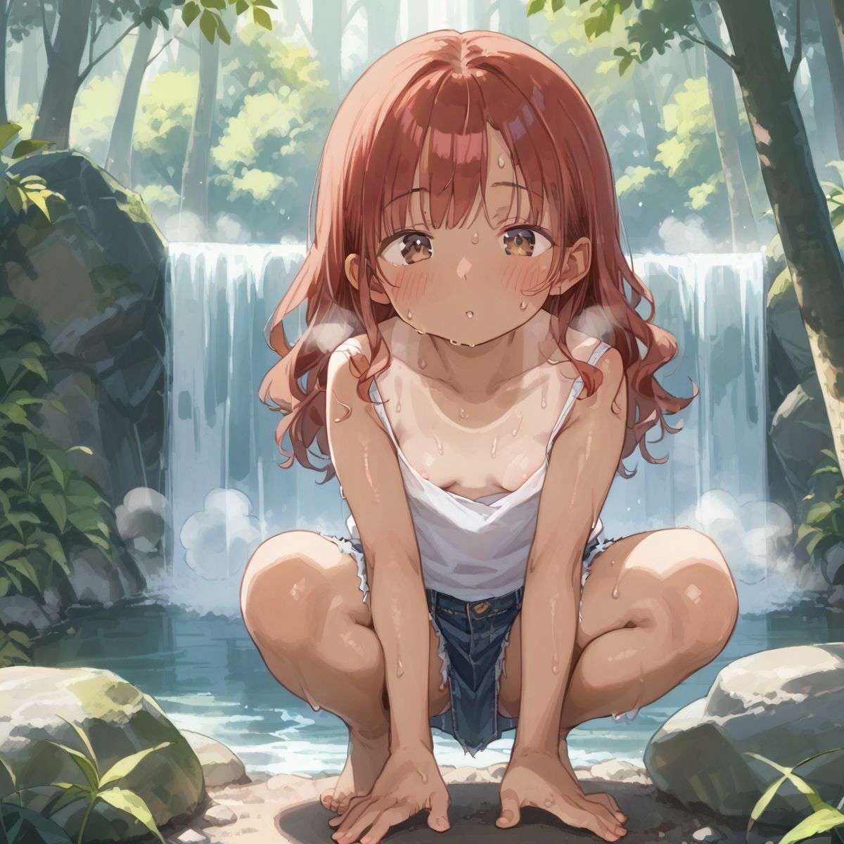 好奇心旺盛すぎるド田舎のこんがりちっぱい娘が食べ放題！05 - サンプル画像 1