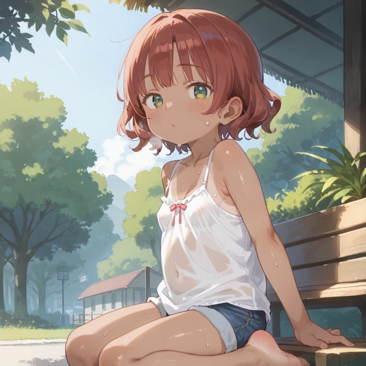 好奇心旺盛すぎるド田舎のこんがりちっぱい娘が食べ放題！05 - サンプル画像 4