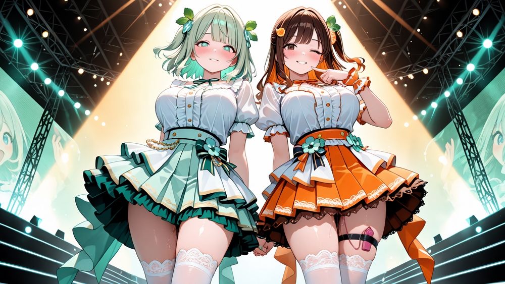 爆乳異色ツインアイドルの衣装ズラしハメ撮り【4K】【FANZA専売】 - サンプル画像 2