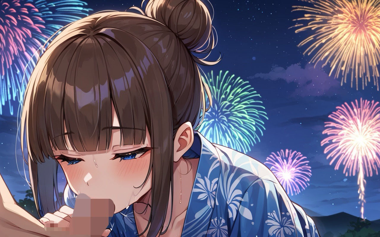 憧れのあの子と花火大会で - サンプル画像 1