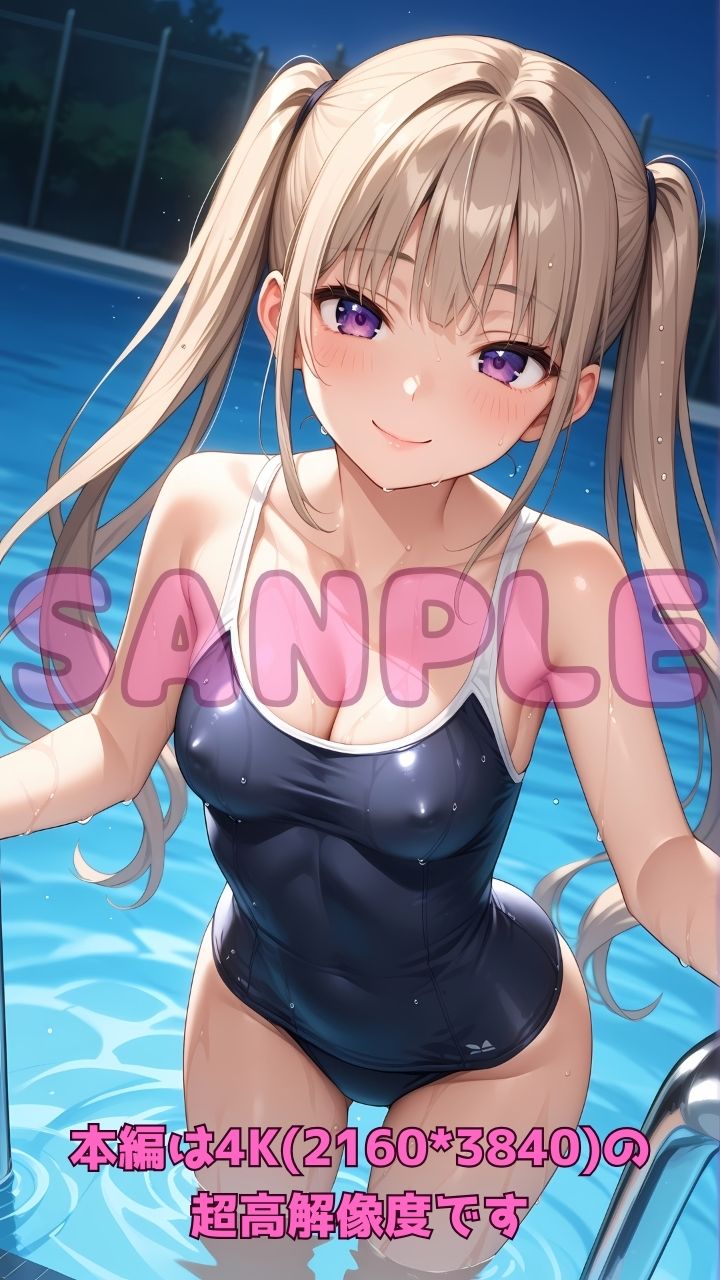 深夜のスク水部〜プールで禁断レッスン3〜 - サンプル画像 1