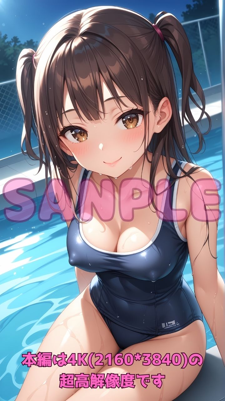 深夜のスク水部〜プールで禁断レッスン3〜 - サンプル画像 3