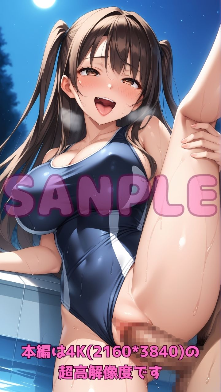深夜のスク水部〜プールで禁断レッスン3〜 - サンプル画像 5