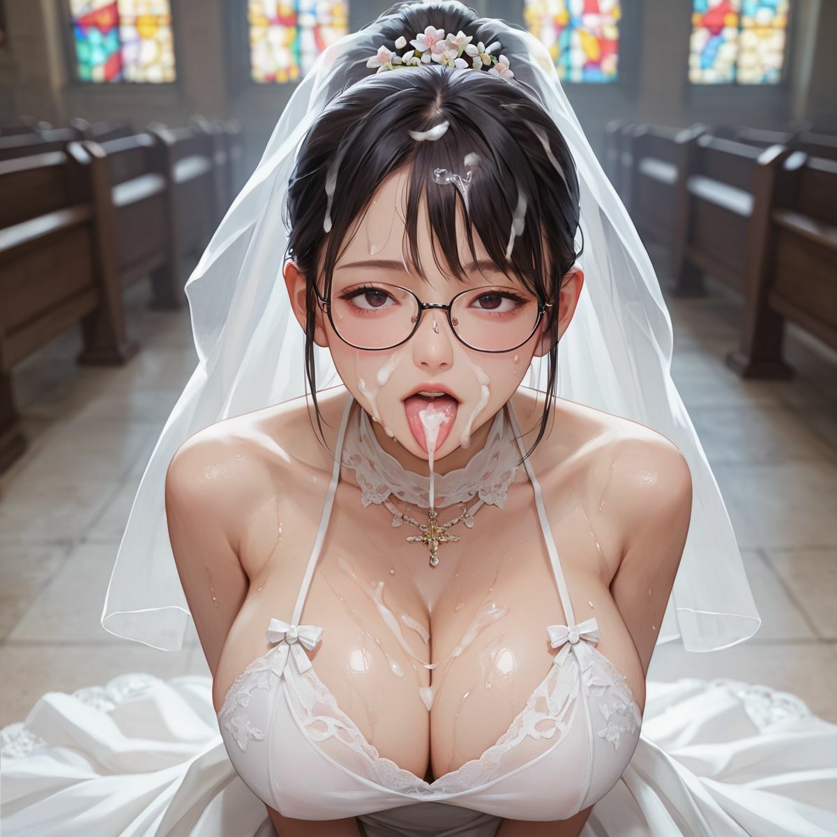 爆乳花嫁 誓いの中出しSEX10 - サンプル画像 3