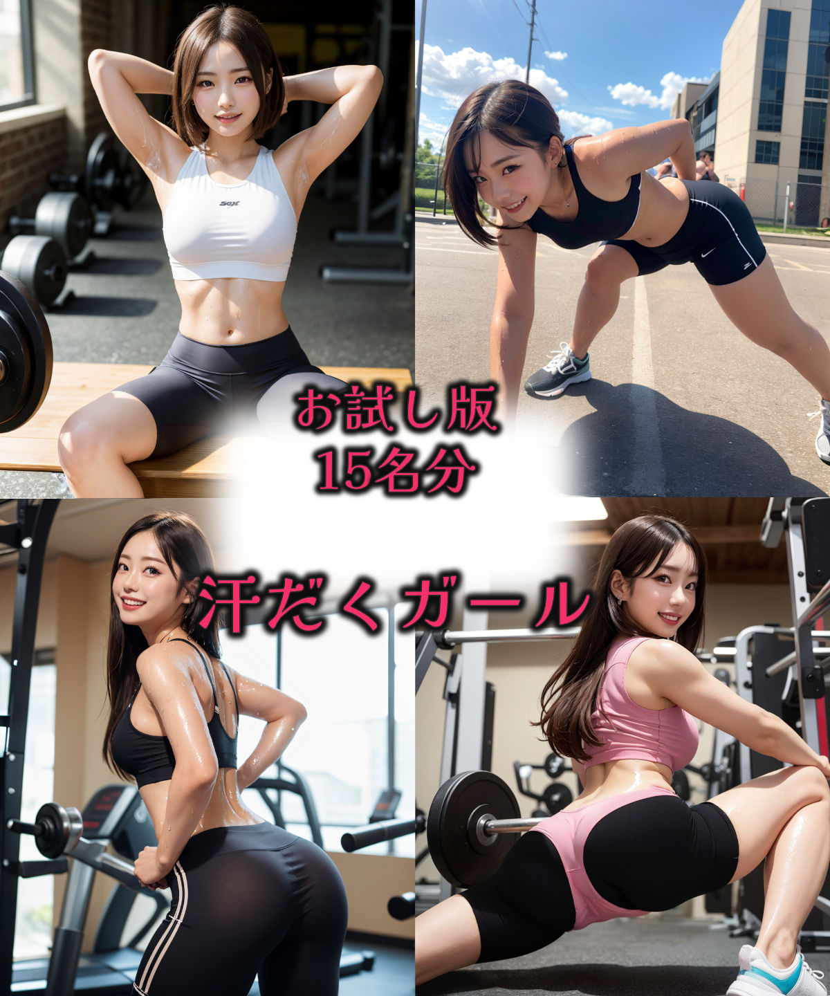 汗だくガールCG集 - サンプル画像 7