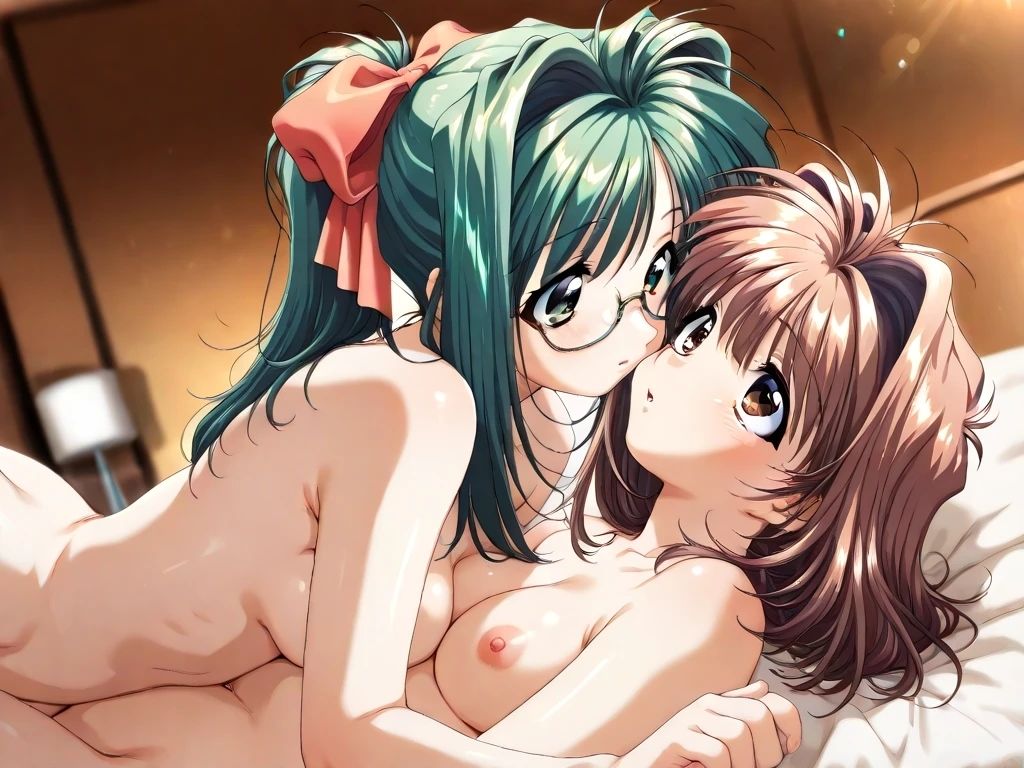 AIイラストCG集92  L〇VERS 恋に〇ちたら  河〇理恵と佐〇真由美 - サンプル画像 1