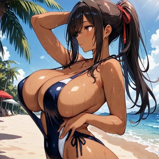 巨乳×水着シリーズ vol.6 - サンプル画像 1