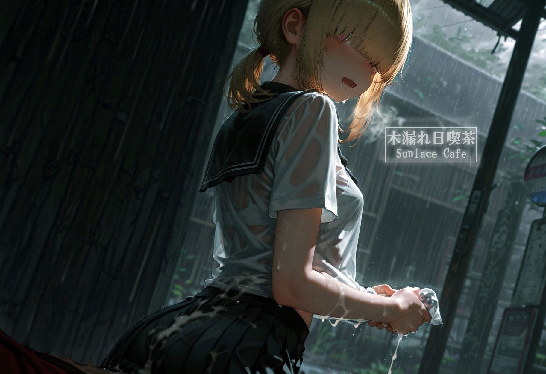 ひと夏、田舎のバス停と通り雨 -No One， No Time- vol.1 - サンプル画像 1
