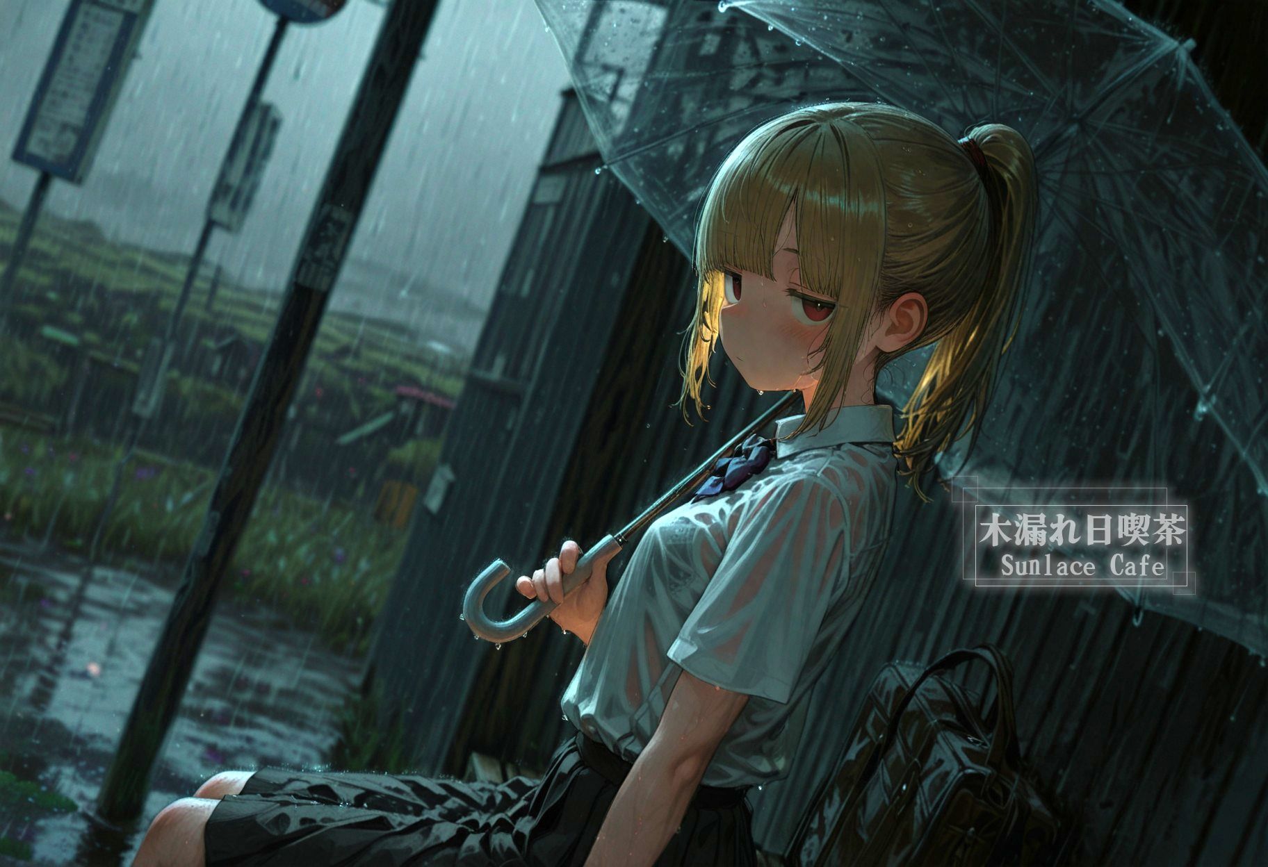 ひと夏、田舎のバス停と通り雨 -No One， No Time- vol.1 - サンプル画像 3