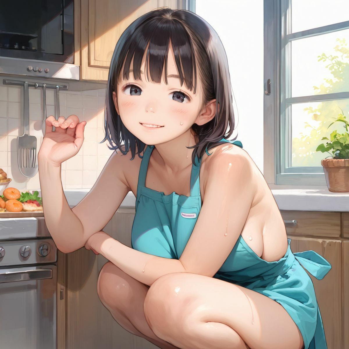 束縛///裸エプロンJKの誘惑っ！02 - サンプル画像 7