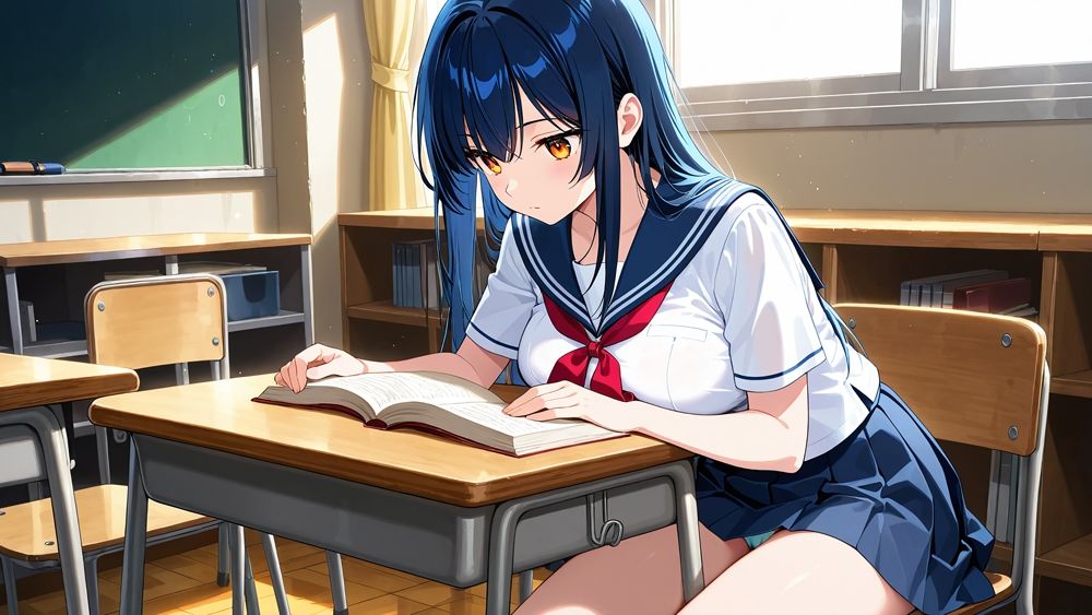 爆乳スク水美少女2人と教師の蜜月プールタイム【4K】 - サンプル画像 3