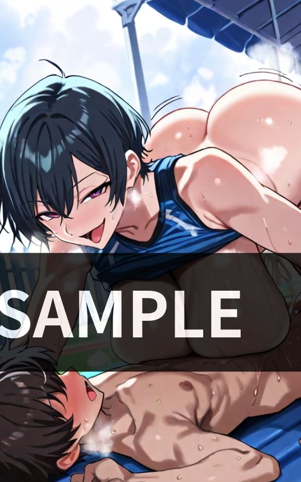 ガタイのいいおばさんに力強く押さえつけられ、逆レ●プされるも幸せを感じる少年の禁断の体験 - サンプル画像 1