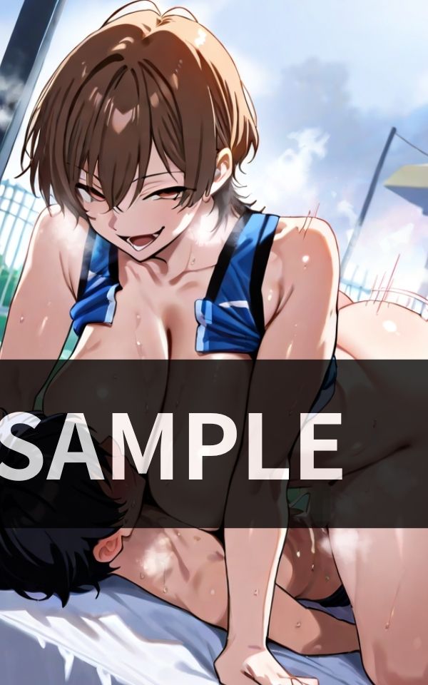 ガタイのいいおばさんに力強く押さえつけられ、逆レ●プされるも幸せを感じる少年の禁断の体験 - サンプル画像 5