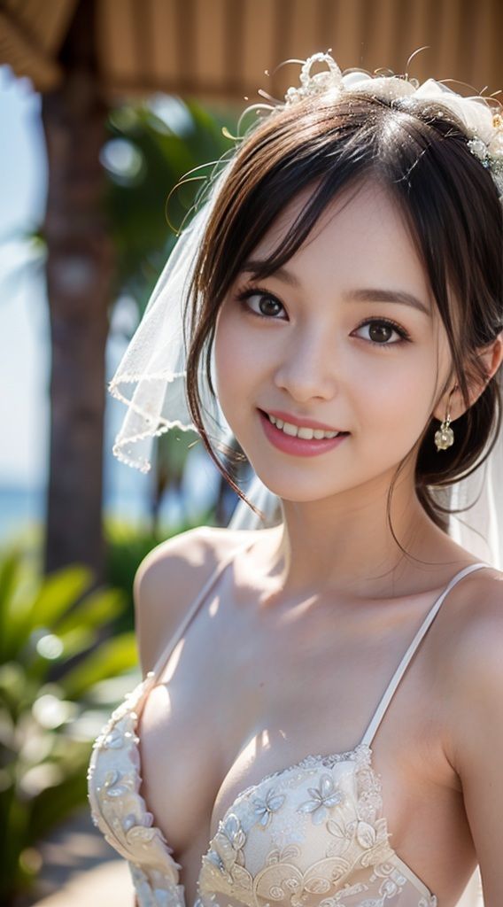 ウエディングドレスを着た花嫁 - サンプル画像 1