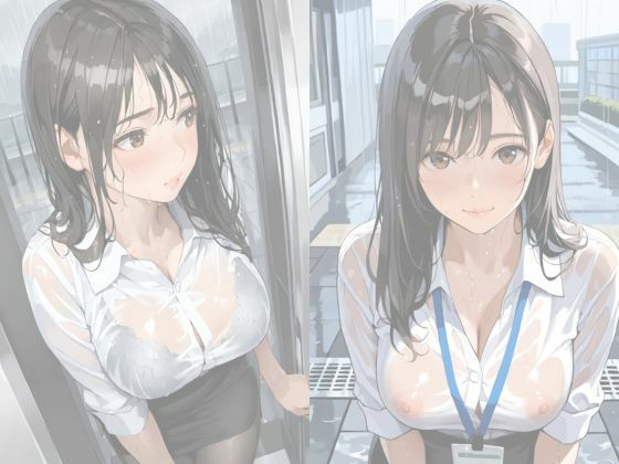びしょ濡れ美女図鑑 ＃5 OL編 - サンプル画像 3