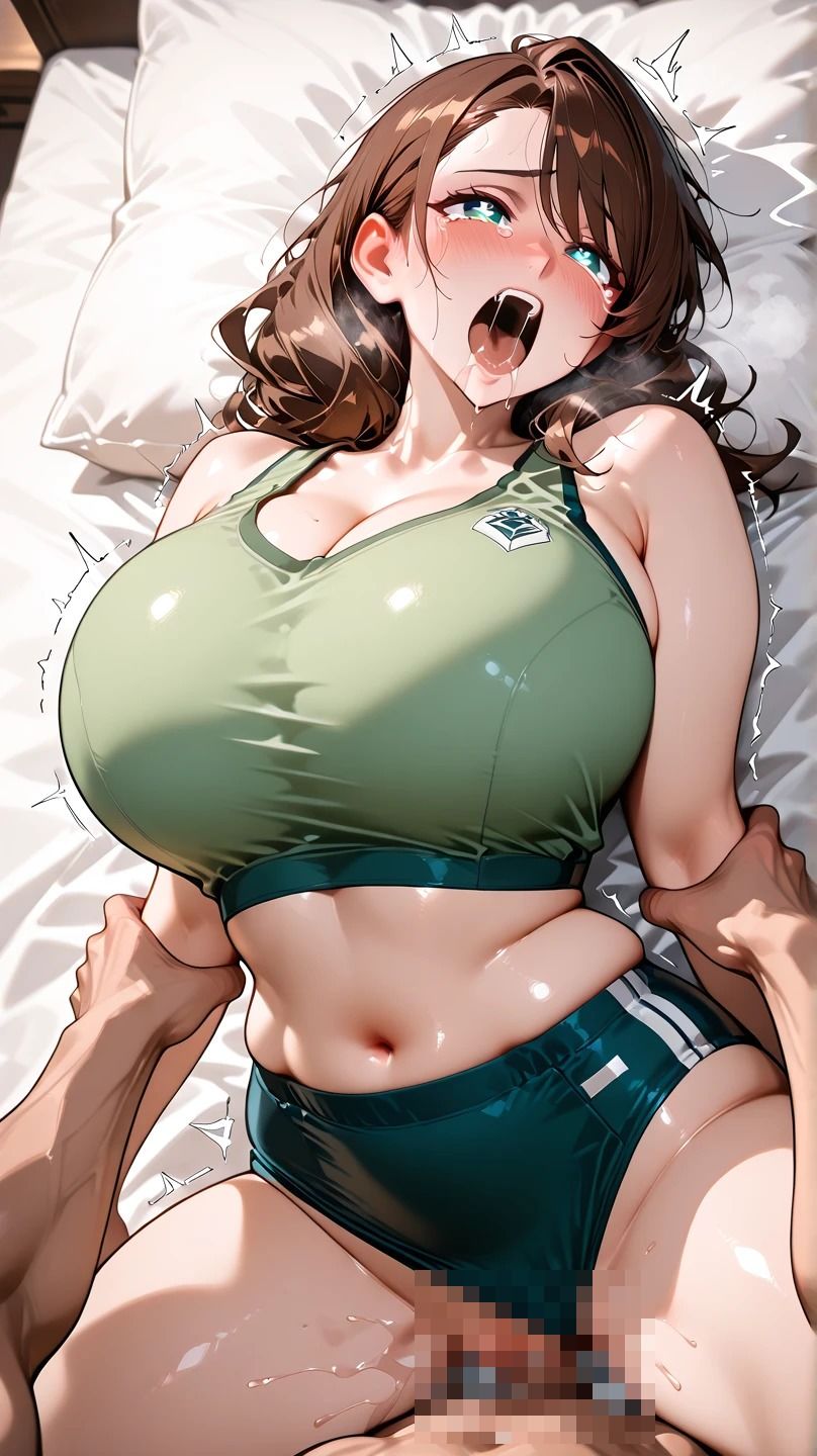 むちむち爆乳人妻ー陸上ユニ編ー - サンプル画像 4
