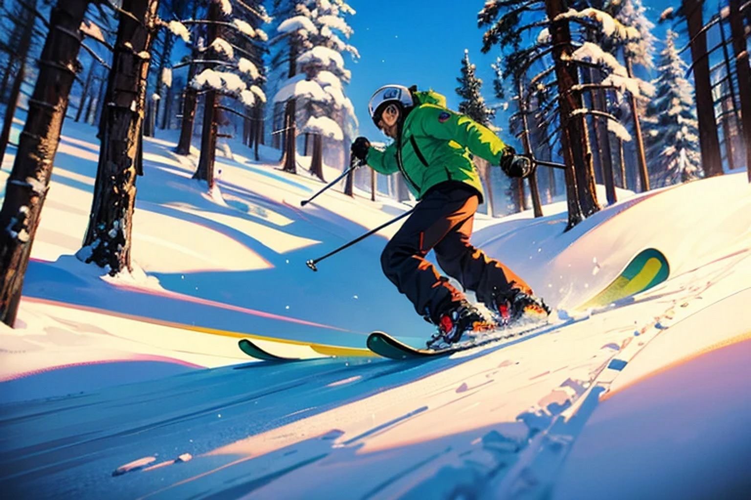 スキーリゾート  背景素材 - サンプル画像 1