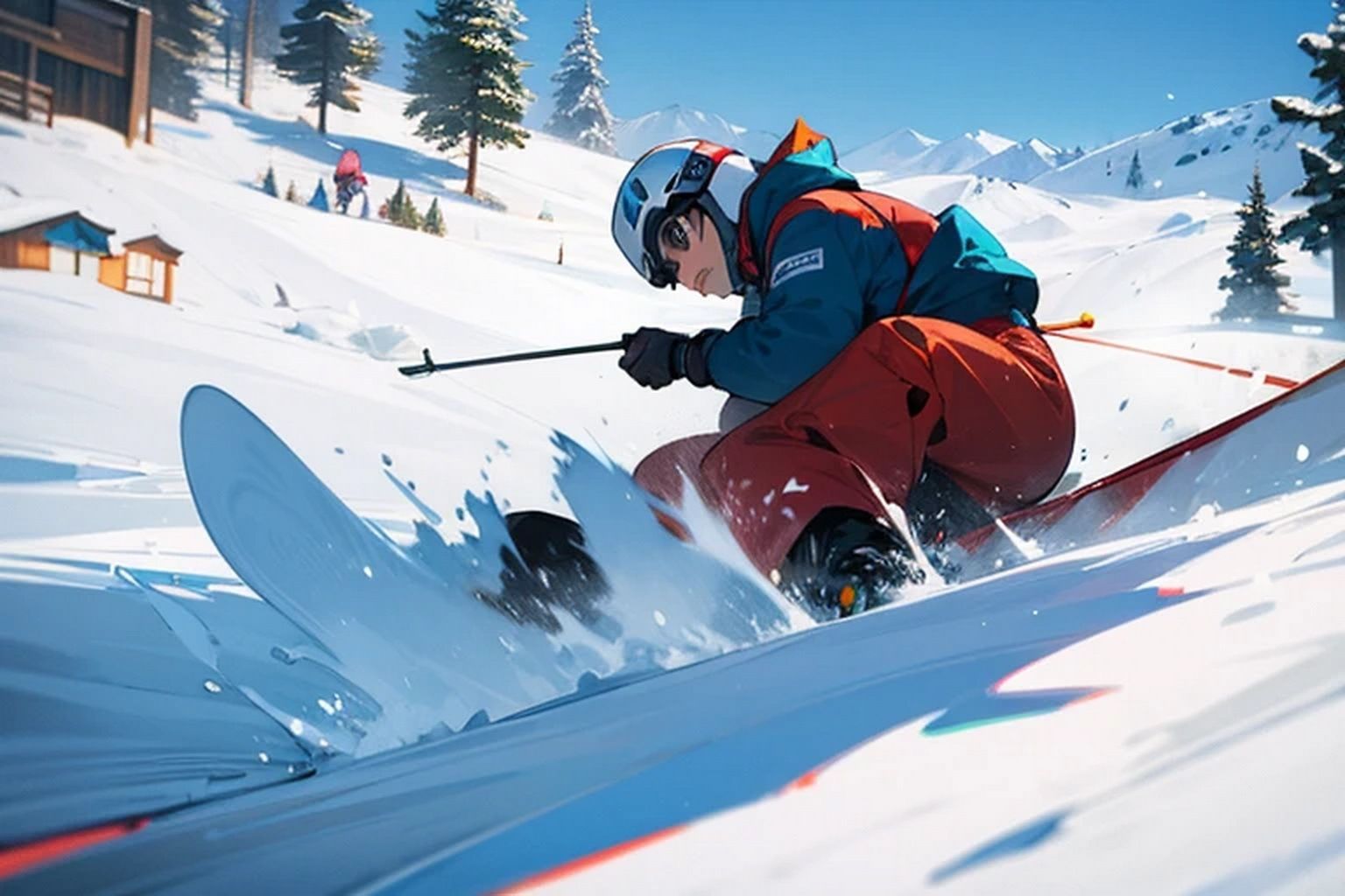 スキーリゾート  背景素材 - サンプル画像 6