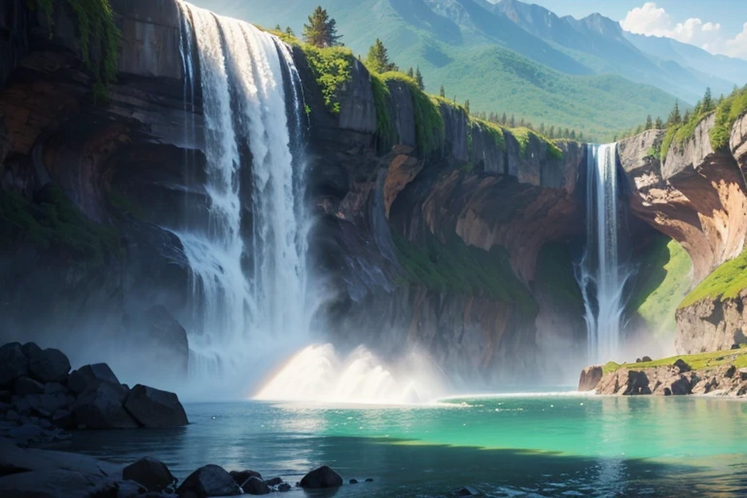 滝  背景素材 - サンプル画像 4