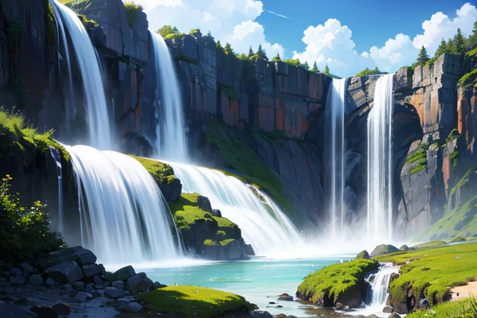 滝  背景素材 - サンプル画像 6