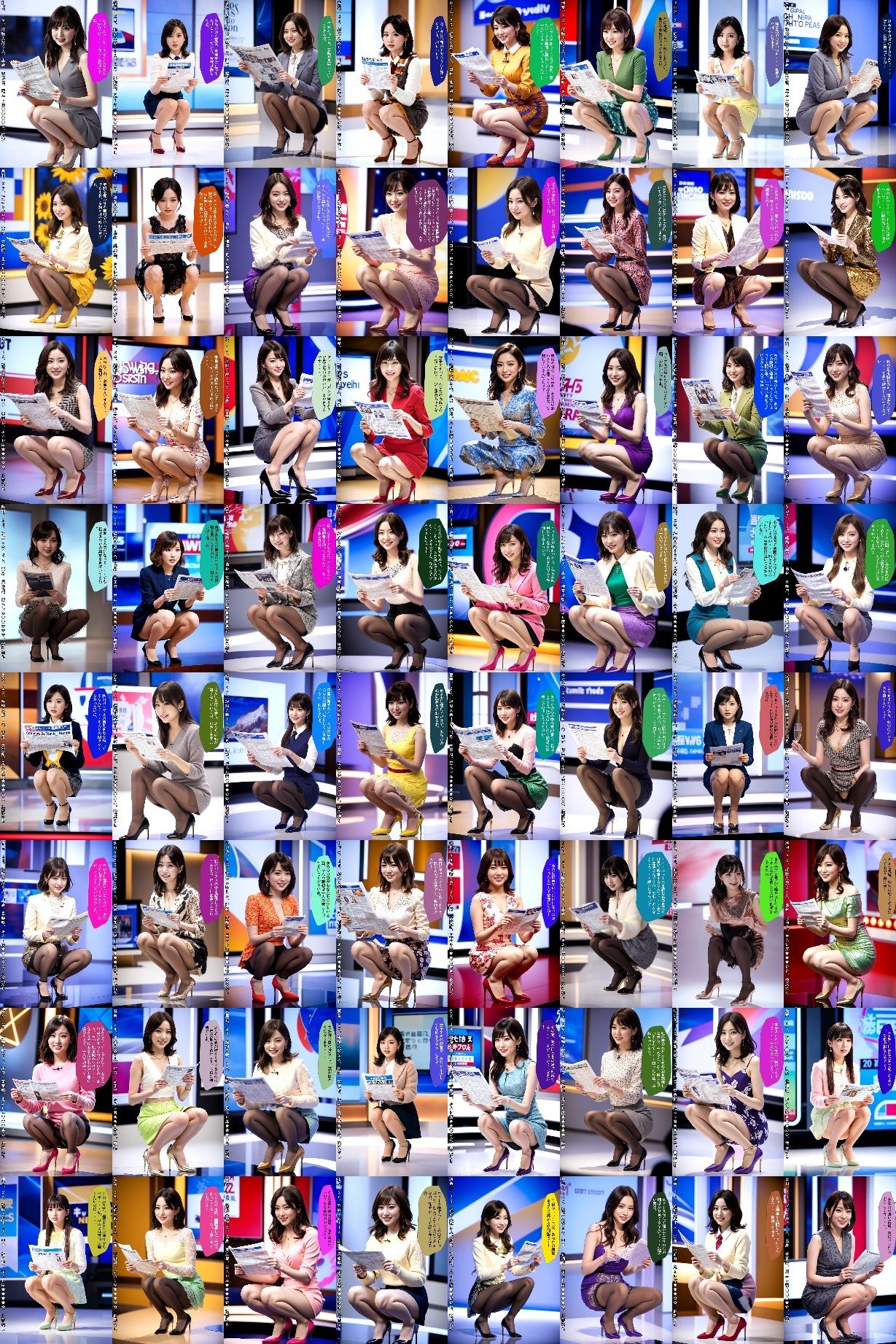 ハイヒール女子アナの挑発ニュース 〜しゃがんだ私でヌキ狂え〜 vol.3 - サンプル画像 9