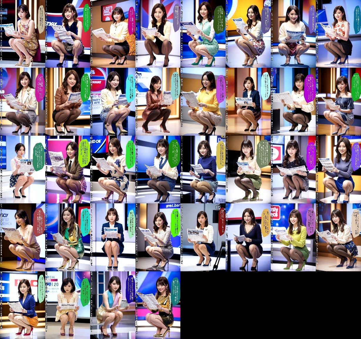 ハイヒール女子アナの挑発ニュース 〜しゃがんだ私でヌキ狂え〜 vol.3 - サンプル画像 10