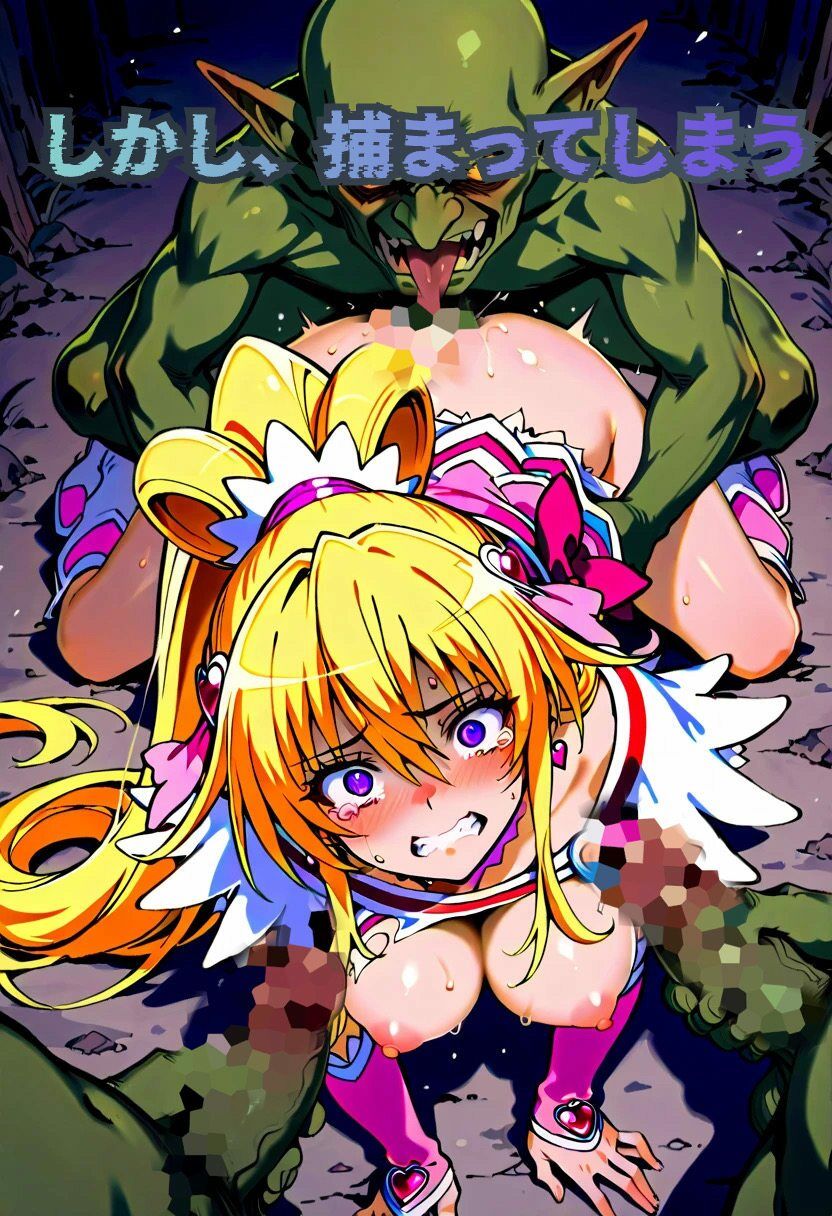 キュ◯ハート敗北  ゴブリン◯姦 - サンプル画像 2